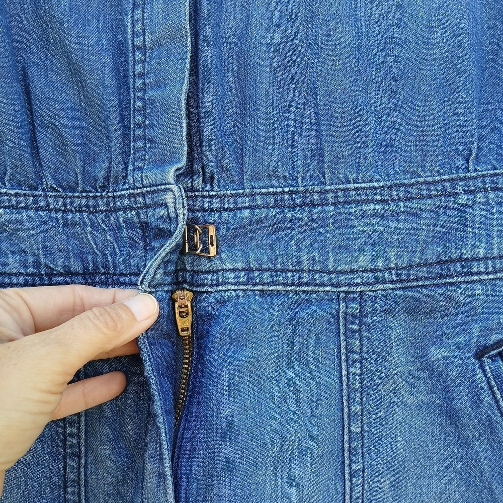 7 For ALL MANKIND Denim Jumpsuit Small - Picture 4 of 10